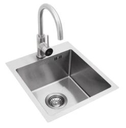 BULL Spülbecken In Der Größe S, 33 X 33 X 20 Cm, Inkl. Wasserhahn (für Warm/kalt) -Campinggeschäfte 21619 Bull Spuelbecken Groesse S Edelsta 3 1613487076