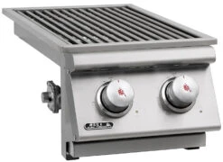 BULL Einbau Seitenbrenner Double / Edelstahl / Slide-In -Campinggeschäfte BULL Einschub Seitenbrenner Double Side links