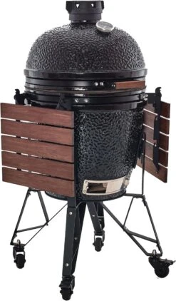 The Bastard Keramikgrill Classic Large - Complete - Schwarz Glänzend - Modell 2023 -Campinggeschäfte Bastard Grill Large Complete Tische abgeklapptBC201