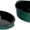 Big Green Egg Emaillierter Dutch Oven / Bräter 5,2 L Grün Oval 2XL / XLarge / Large -Campinggeschäfte Big Green Egg Braeter oval 117670 offen Deckel