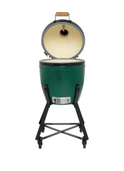 Big Green Egg Small Keramikgrill Starter - Paket -Campinggeschäfte Big Green Egg Small in Nest deckel offen