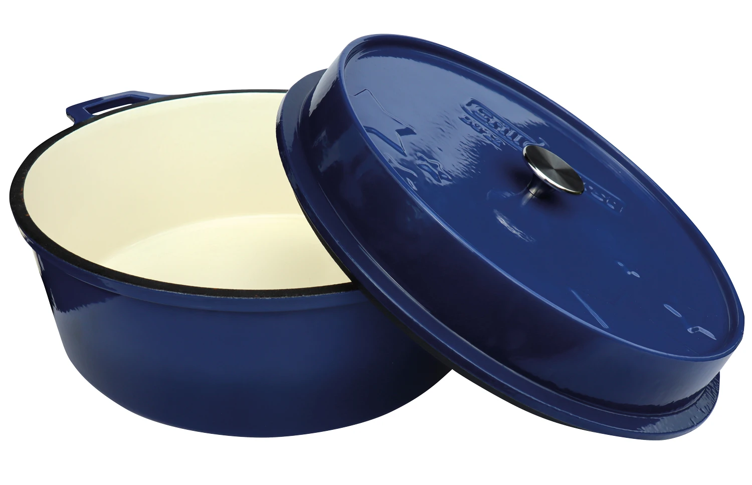 Grillfürst Emaillierter Dutch Oven Ohne Füsse DO12 - Blau 3 Grillfürst Emaillierter Dutch Oven Ohne Füsse DO12 - Blau