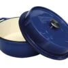 Grillfürst Emaillierter Dutch Oven Ohne Füsse DO4 - Blau -Campinggeschäfte Dutch Oven ohne Fuesse DO 4 blau offen