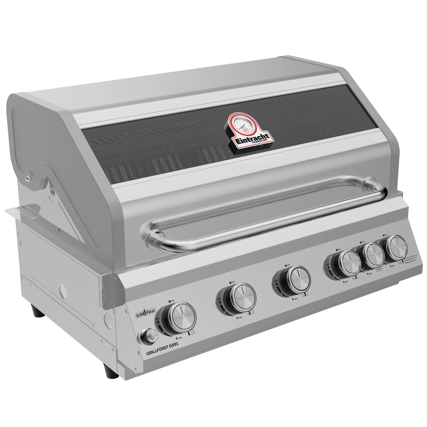 Grillfürst G591E 5-Brenner Einbaugrill - Eintracht Frankfurt Edition - Edelstahlroste 4 Grillfürst G591E 5-Brenner Einbaugrill - Eintracht Frankfurt Edition - Edelstahlroste – Bild 2