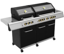 Grillfürst G750E Borussia Dortmund Edition 7-Brenner Doppelkammer - Gasgrill Mit Hochtemperaturbrenner, Seitenkocher, Heckbrenner Und Edelstahl Rosten 17 Grillfürst G750E Borussia Dortmund Edition 7-Brenner Doppelkammer - Gasgrill Mit Hochtemperaturbrenner, Seitenkocher, Heckbrenner Und Edelstahl Rosten -Campinggeschäfte G750E Dortmund Grill Doppelkammer Gasgrill
