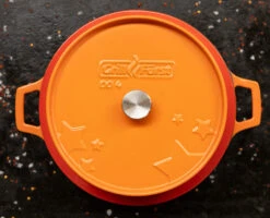 Grillfürst Emaillierter Dutch Oven Ohne Füsse DO4 - Orange 10 Grillfürst Emaillierter Dutch Oven Ohne Füsse DO4 - Orange -Campinggeschäfte Grillfuerst Dutch Oven DO4 orange Deckel Emaillie
