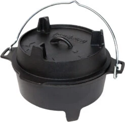 Grillfürst XXL Dutch Oven Set: Starterpaket Gusseisen - X-DEAL Mit Dutch Oven DO9+DO4, Kastenform BK4, Gusseisenpfanne Ø 30 Cm - Inkl. Großem Zubehörpaket -Campinggeschäfte Grillfuerst Dutch Oven Gusseisen DO4