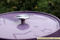 Grillfürst Emaillierter Dutch Oven Ohne Füsse DO7,5 - Lila -Campinggeschäfte Grillfuerst Dutch Oven farbig DO12 lila Deckel