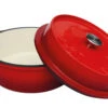 Grillfürst Emaillierter Dutch Oven Ohne Füsse DO4 - Rot -Campinggeschäfte Grillfuerst Dutch Oven ohne Fuesse DO4 rot offen