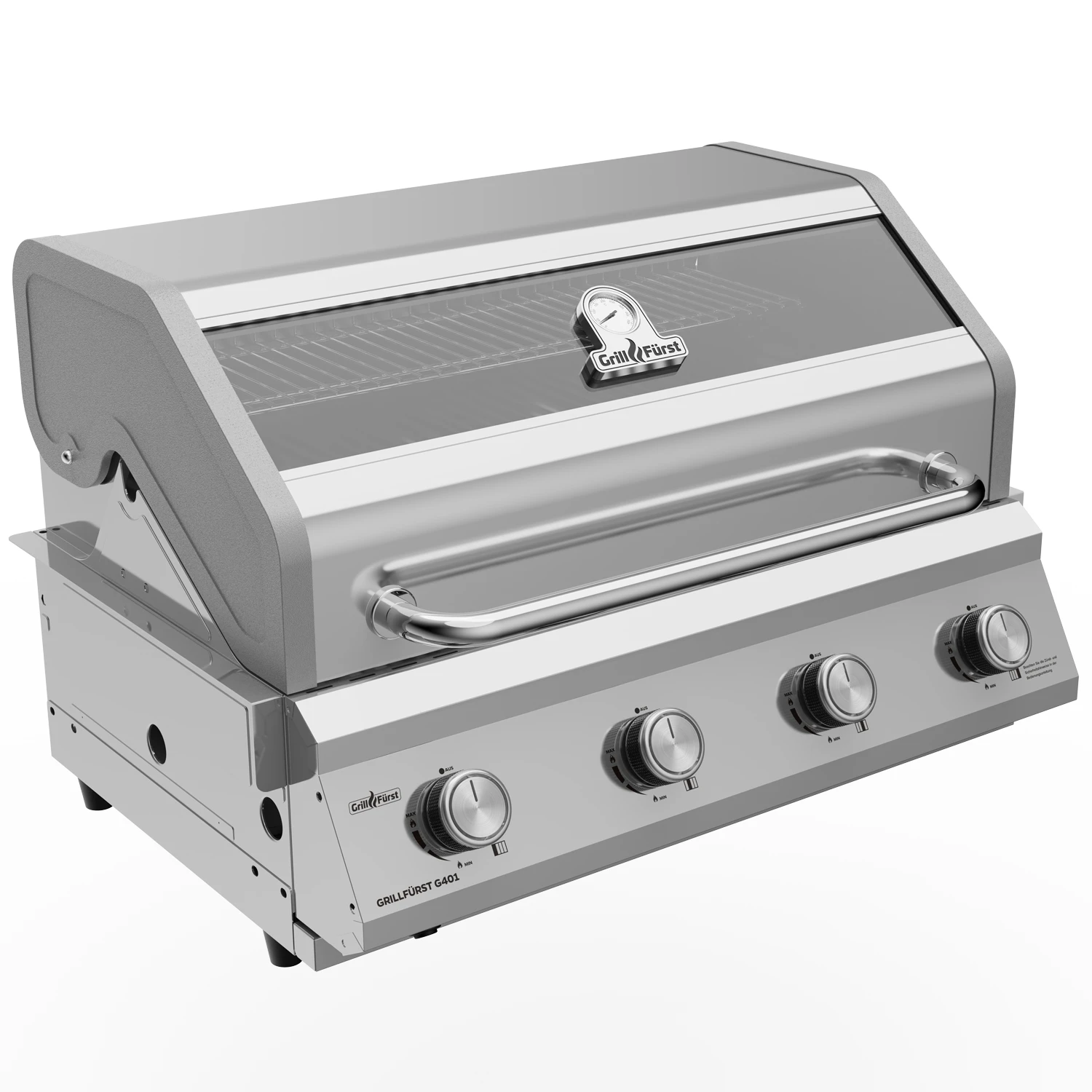 Grillfürst G401G 4-Brenner Einbaugrill Mit Gusseisen Rosten 3 Grillfürst G401G 4-Brenner Einbaugrill Mit Gusseisen Rosten