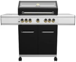 Grillfürst G520G 5-Brenner Gasgrill Borussia Dortmund Edition Mit Hochtemperaturbrenner, Heckbrenner Und Gusseisen Rosten