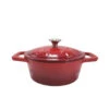 Grillfürst Dutch Oven Sternentöpfchen / Gusseisen Bräter - Emailliert - S - Rot -Campinggeschäfte Grillfuerst Gusseisen Braeter Sternentoepfchen rot S