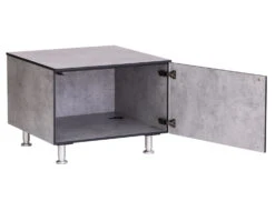 Grillfürst Outdoor Küche Podest Modul OKE66 Beton -Campinggeschäfte Grillfuerst Outdoor Kueche Podest Modul Tuer offen Beton