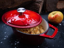 Grillfürst Dutch Oven Sternentöpfchen / Gusseisen Bräter - Emailliert - S - Rot -Campinggeschäfte Grillfuerst Sternentoepfchen S rot Gusseisen