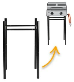 Grillfürst G201E 2-Brenner Gasgrill Portabel V2 - Campinggrill / Balkongrill 50mbar - Inkl. Untergestell -Campinggeschäfte Grillfuerst Untergestell Campinggrill G201E 1 1