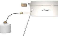 Knister Edelstahl-Gasgrill - Ausziehbarer Kompaktgrill -Campinggeschäfte Knister Edelstahl Gasgrill Kompaktgrill Logo