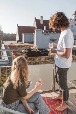 Knister Gasgrill - Ausziehbarer Kompaktgrill -Campinggeschäfte Knister Gasgrill Balkongrillen