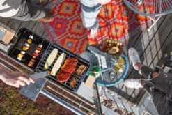 Knister Gasgrill - Ausziehbarer Kompaktgrill -Campinggeschäfte Knister Gasgrill Spiesse Grillrost