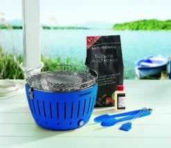 LotusGrill Classic - Holzkohle Tischgrill - Tiefblau Inkl. Tasche 8 LotusGrill Classic - Holzkohle Tischgrill - Tiefblau Inkl. Tasche -Campinggeschäfte LotusGrill Classic Balkongrill Tischgrill Tiefblau 340