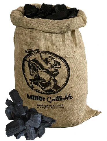 Miller Grillkohle / Holzkohle 10 Kg (im Jutesack) 3 Miller Grillkohle / Holzkohle 10 Kg (im Jutesack)
