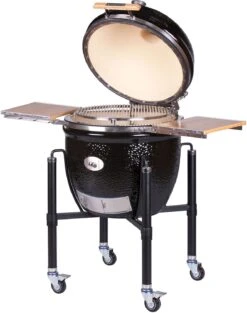 Monolith Grill LeCHEF BBQ GURU - PRO-Serie 2.0 Schwarz - MIT Gestell Und Seitentischen - Inkl. DynaQ Controller Set -Campinggeschäfte Monolith Keramik Grill BBQ Guru Le Chef PRO Serie 2 0 129030 4 1688034464