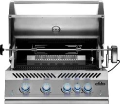 Napoleon 700-Series 32" BIG32 Edelstahl Einbaugrill Inkl. Drehspieß - Modell 2023 -Campinggeschäfte Napoleon Einbaugrill BIG32 Rotisserie Motor Drehspiess