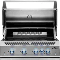 Napoleon 700-Series 32" BIG32 Edelstahl Einbaugrill Inkl. Drehspieß - Modell 2023 -Campinggeschäfte Napoleon Einbaugrill BIG32 Warmhalterost Edelstahl hinten