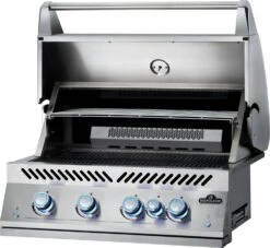 Napoleon 700-Series 32" BIG32 Edelstahl Einbaugrill Inkl. Drehspieß - Modell 2023 -Campinggeschäfte Napoleon Einbaugrill BIG32 Warmhalterost hinten