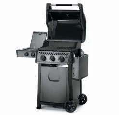 Napoleon Freestyle 365 Gasgrill, Graphit - Mit Seitenbrenner - Modell 2023 -Campinggeschäfte Napoleon Freestyle 365 SB Seite abgeklappt