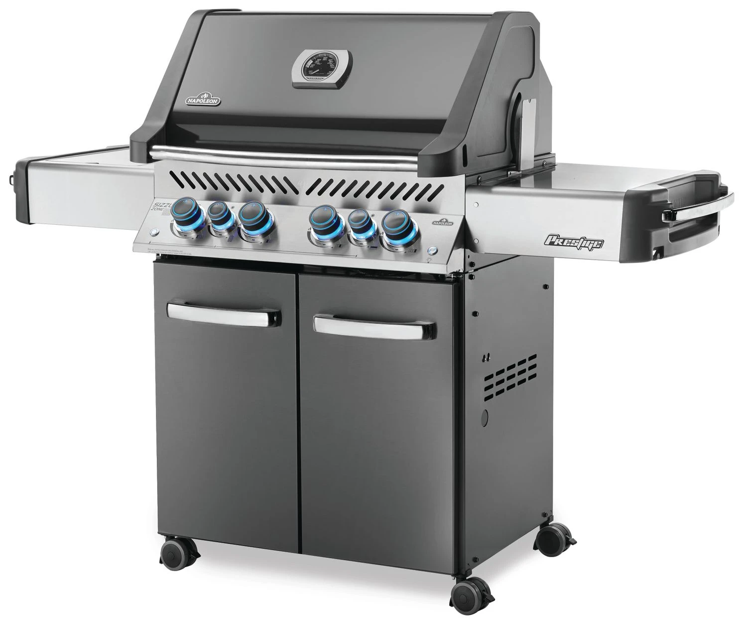 Napoleon Prestige 500 Gasgrill, Charcoal Grau - Mit Safety Glow - X-DEAL Inkl. Grillthermometer, Schneidebrett Und Windschild Für SIZZLE ZONE 4 Napoleon Prestige 500 Gasgrill, Charcoal Grau - Mit Safety Glow - X-DEAL Inkl. Grillthermometer, Schneidebrett Und Windschild Für SIZZLE ZONE – Bild 2