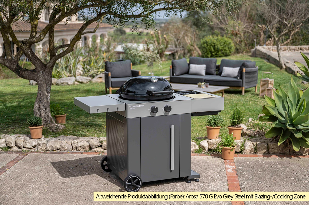 Outdoorchef Gas Kugelgrill Arosa 570 G Evo Black Style - Inkl. Blazing-/Cooking Zone Kit Plus 15 Outdoorchef Gas Kugelgrill Arosa 570 G Evo Black Style - Inkl. Blazing-/Cooking Zone Kit Plus – Bild 13