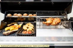 Outdoorchef Dualchef S 425 G Edelstahl Gasgrill Mit Seitenkocher + Blazing Zone Infrarotbrenner + DGS Gusseisen Grillrost 2 Stk. + DGS Gemüse Grillrost 2 Stk. 40 Outdoorchef Dualchef S 425 G Edelstahl Gasgrill Mit Seitenkocher + Blazing Zone Infrarotbrenner + DGS Gusseisen Grillrost 2 Stk. + DGS Gemüse Grillrost 2 Stk. -Campinggeschäfte Outdoorchef Dualchef S 425 G Zone Divider Drehspiess