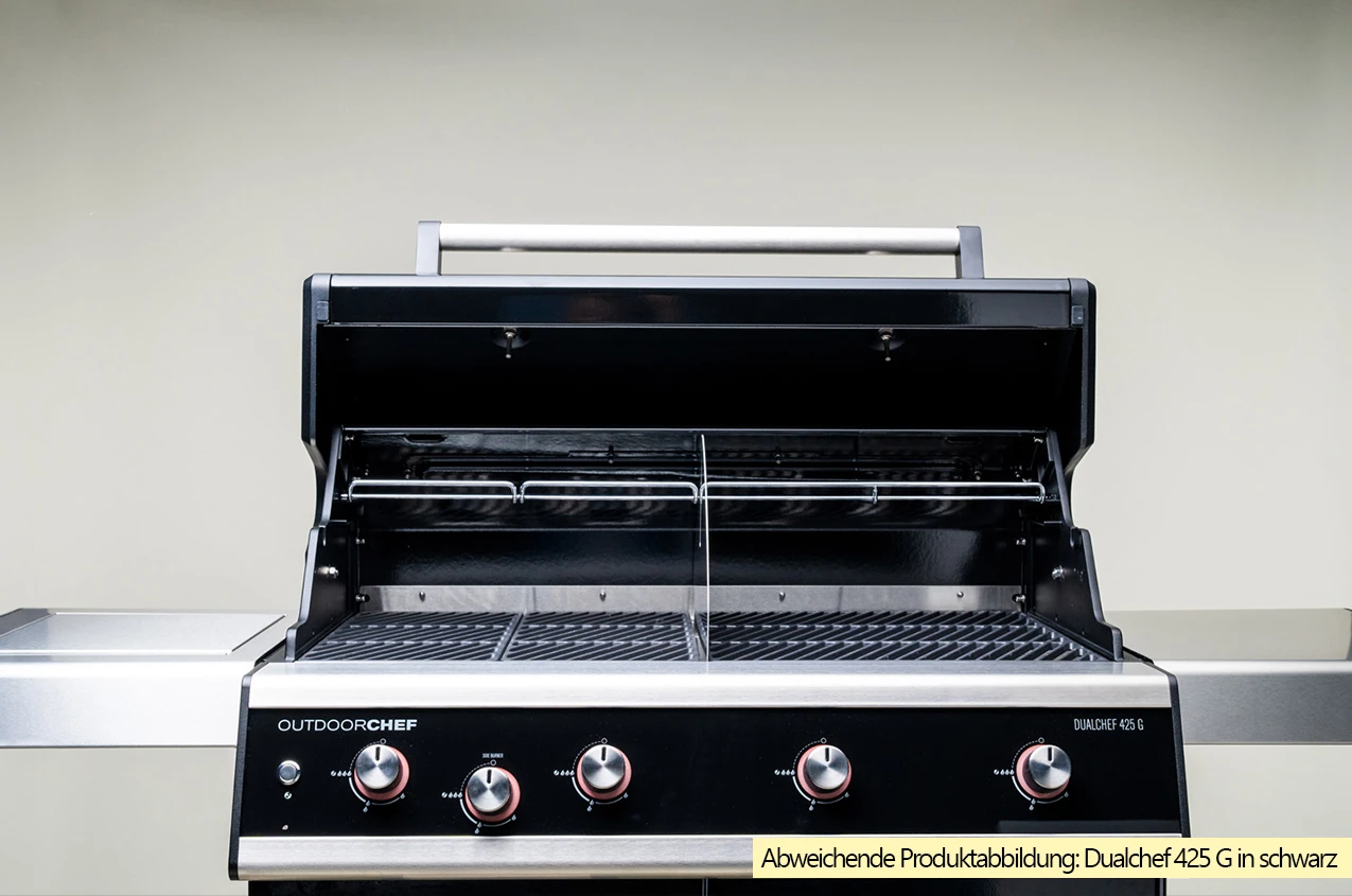 Outdoorchef Dualchef S 425 G Edelstahl Gasgrill Mit Seitenkocher + BLAZING ZONE Infrarotbrenner 22 Outdoorchef Dualchef S 425 G Edelstahl Gasgrill Mit Seitenkocher + BLAZING ZONE Infrarotbrenner – Bild 20