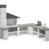 Palazzetti Gartenküche: Modul Ecke, Marmortech Grau 2 Palazzetti Gartenküche: Modul Ecke, Marmortech Grau -Campinggeschäfte Palazzetti Gartenkueche Beispiel Faro grau