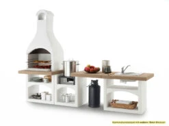 Palazzetti Outdoor Küche: Modul Arbeitsfläche Für Brioni Grillkamin Inkl. Montagematerial