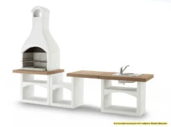 Palazzetti Outdoor Küche: Modul Grillkamin Brioni Inkl. Montagematerial -Campinggeschäfte Palazzetti Grillkamin Brioni Outdoor Kueche Kombi 1