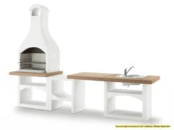 Palazzetti Outdoor Küche: Modul Grillkamin Brioni Inkl. Montagematerial -Campinggeschäfte Palazzetti Grillkamin Brioni Outdoor Kueche Kombi 2