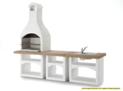 Palazzetti Outdoor Küche: Modul Grillkamin Brioni Inkl. Montagematerial -Campinggeschäfte Palazzetti Grillkamin Brioni Outdoor Kueche Kombi