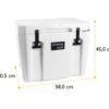 Petromax Kühlbox 25 Liter Alpenweiß - Grillfürst DEAL Inkl. Sitzkissen, Haft-Unterlage Und Einsatzkorb -Campinggeschäfte Petromax Kuehlbox kx25 weiss Abmessungen aussen