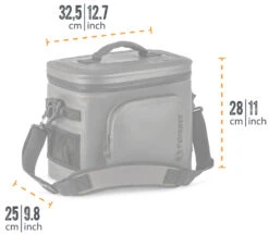 Petromax Kühltasche 8 Liter / Dunkelgrau -Campinggeschäfte Petromax Kuehtasche 8Liter Abmessungen