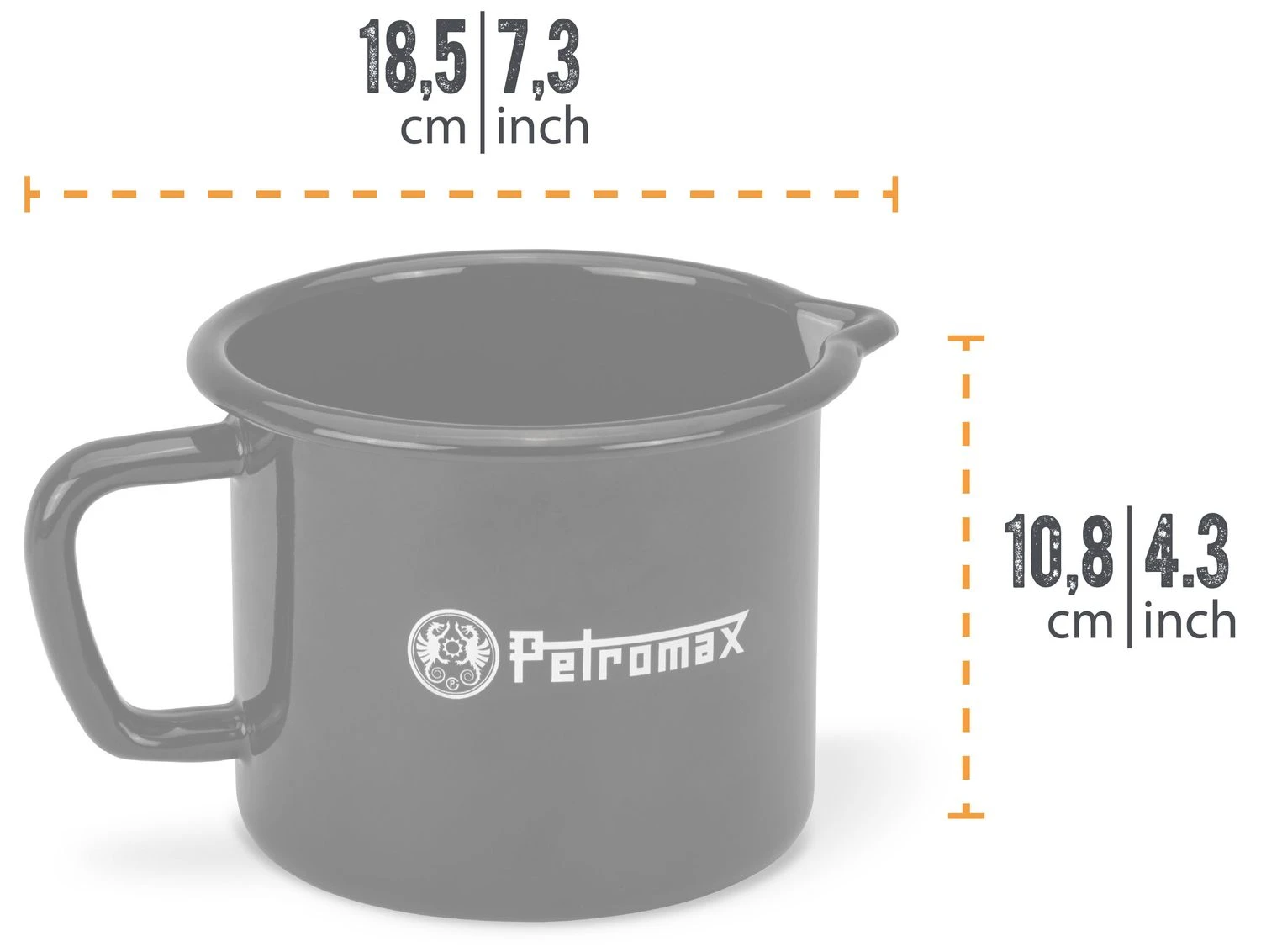Petromax Emaille Milchtopf / 1000 Ml / Schwarz 5 Petromax Emaille Milchtopf / 1000 Ml / Schwarz – Bild 3