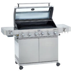 Rösle Edelstahl Gasgrill Videro G6-S VARIO+ - Limited Edition Modell 2023 - X-DEAL Inkl. Abdeckhaube Und Grillplatte -Campinggeschäfte Roesle Videro 25528 G6 S Edelstahl Deckel offen