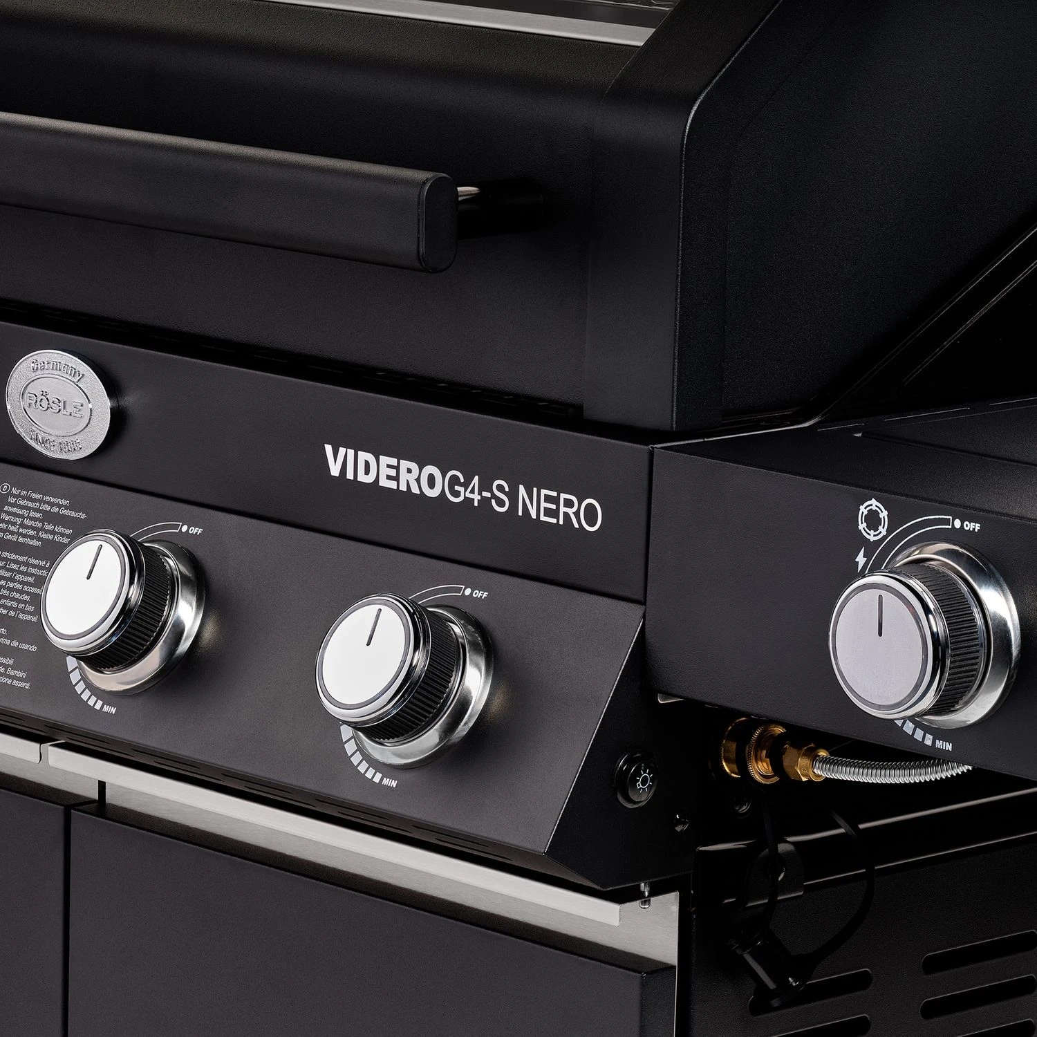 Rösle Gasgrill Videro G4-S Vario+ Nero Schwarz - Modell 2023 - X-DEAL Inkl. Abdeckhaube Und Grillplatte 10 Rösle Gasgrill Videro G4-S Vario+ Nero Schwarz - Modell 2023 - X-DEAL Inkl. Abdeckhaube Und Grillplatte – Bild 8