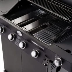 Rösle Gasgrill BBQ-Station Videro G4-S Vario+ Nero Schwarz - Modell 2023 - SMART Deal Inkl. Grillfürst Grill Control -Campinggeschäfte Roesle Videro G4 S Vario NERO matt schwarz Gusseisenroste 1