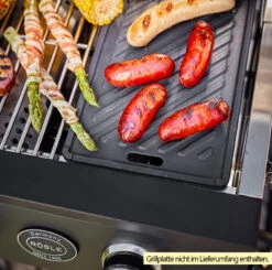 Rösle Gasgrill Videro Pro G2-P Campinggrill -Campinggeschäfte Roesle Videro PRO G2 P Gasgrill Beispiel mit Grillplatte