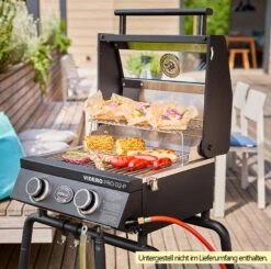 Rösle Gasgrill Videro Pro G2-P Campinggrill -Campinggeschäfte Rosle Gasgrill Videro PRO G2 P Beispiel mit Untergestell