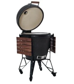 The Bastard Keramikgrill Urban XL - Complete - Schwarz Matt - Modell 2023 16 The Bastard Keramikgrill Urban XL - Complete - Schwarz Matt - Modell 2023 -Campinggeschäfte The Bastard XL Urban Keramikgrill BU210 offen Seitentische abgeklappt