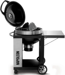 Napoleon Holzkohlegrill Kugelgrill Ø 57cm Im Rollwagen Mit Gussrost Und Deckelscharnier PRO22K-Cart-2 -Campinggeschäfte napoleon grillwagen deckel PRO22K CART 2