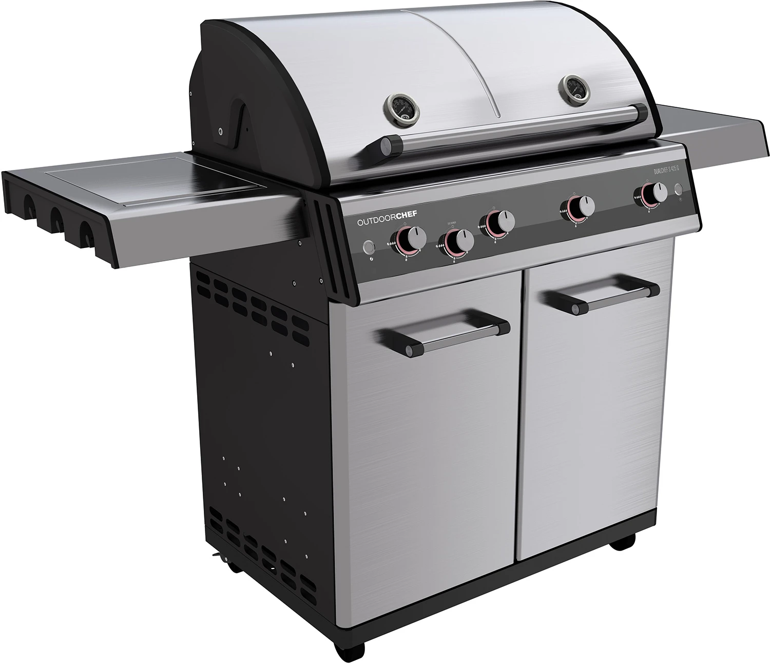 Outdoorchef Dualchef S 425 G Edelstahl Gasgrill Mit Seitenkocher + BLAZING ZONE Infrarotbrenner 5 Outdoorchef Dualchef S 425 G Edelstahl Gasgrill Mit Seitenkocher + BLAZING ZONE Infrarotbrenner – Bild 3