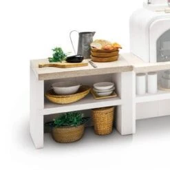 Palazzetti Gartenküche: Modul Arbeitsfläche, Marmortech Rot -Campinggeschäfte palazetti gartenkueche malibu arbeitsflaeche detail